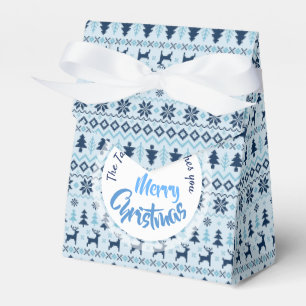 CHRISTMAS Blue Deer pattern personalized Favor T Boxes
