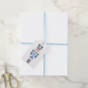 Christmas Blue Nutcracker Ballet Gift Tags