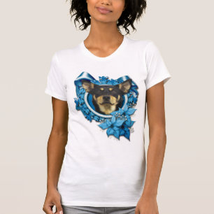 Christmas - Blue Snowflake - Australian Kelpie T-Shirt