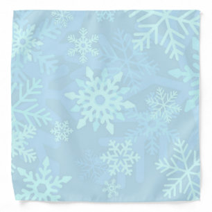 Christmas Blue Snowflake Bandana