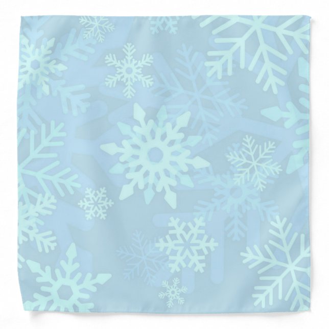 Christmas Blue Snowflake Bandana (Front)