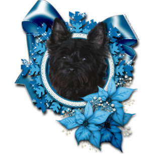 Christmas - Blue Snowflake - Cairn Terrier - Rosco Statuette