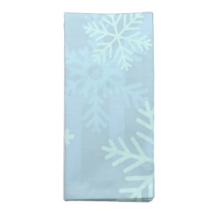 Christmas Blue Snowflake Cloth Dinner Napkins