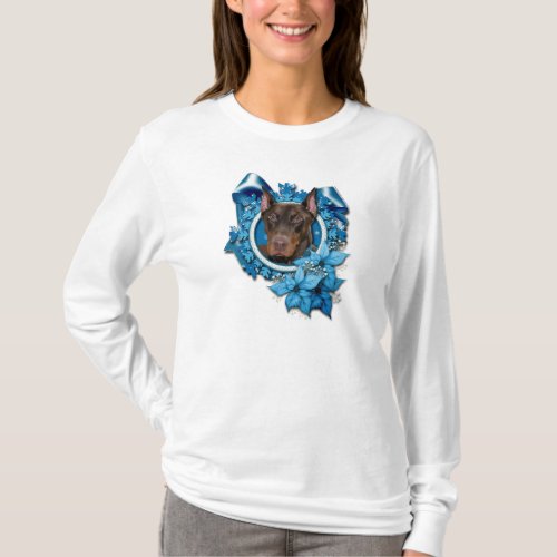 Christmas _ Blue Snowflake _ Doberman _ Rocky T_Shirt