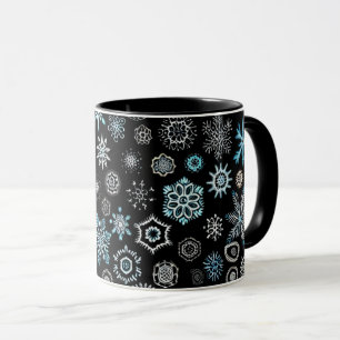 Christmas Blue Snowflakes Mug
