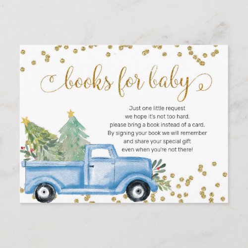 Christmas Blue Truck Books for Baby Card
