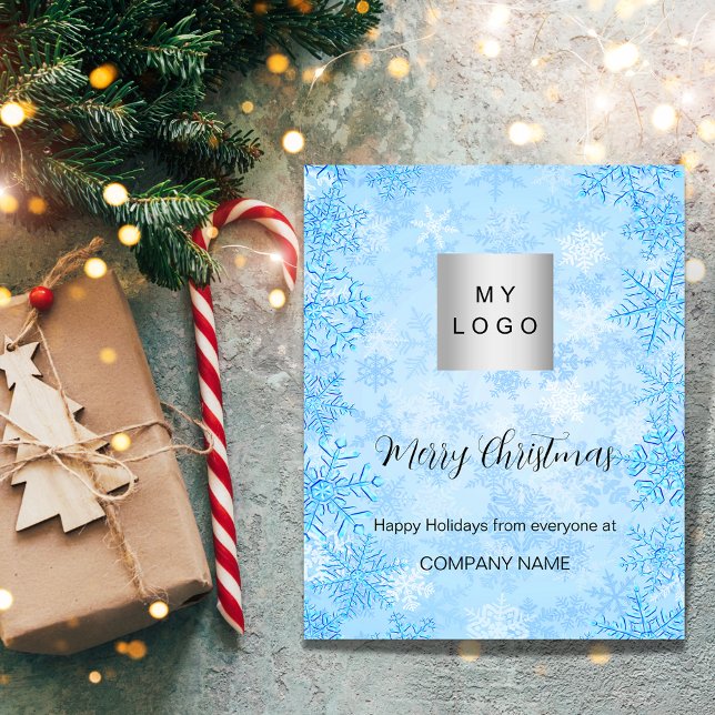Christmas blue winter snow business QR Instagram Flyer (Creator Uploaded)
