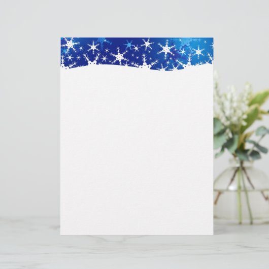 Christmas Blue Winter Snowflakes (Standing Front)