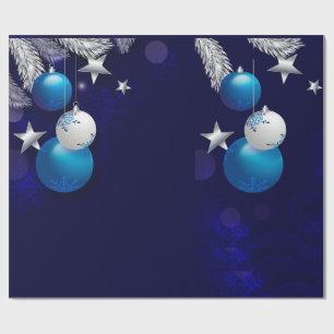 Christmas Blue Wrapping Paper