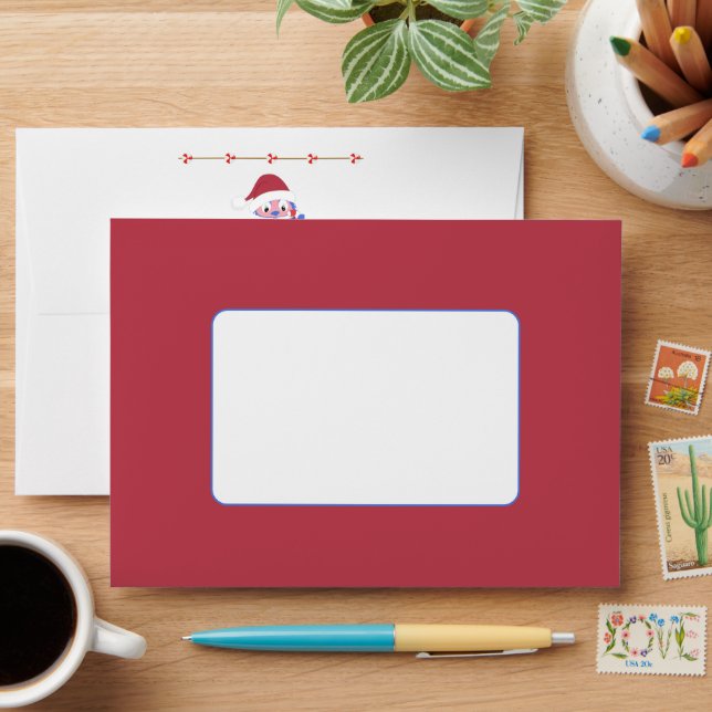 Christmas BlueBird Candy Cage  Envelope (Desk)