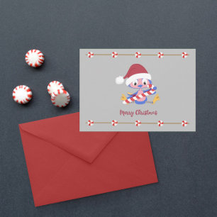 Christmas Bluebird Candy Decor Customizable Text Holiday Card