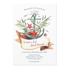 Christmas Boat Parade Anchor Invitation