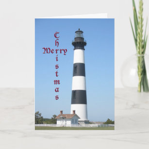 Christmas Bodie Island Lighthouse Holiday Card