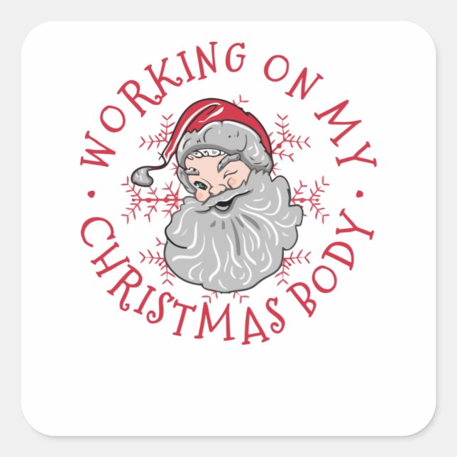 Christmas Body Square Sticker (Front)