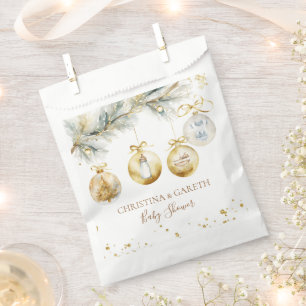 Christmas Boho Merry Little Baby Shower Favor Bag