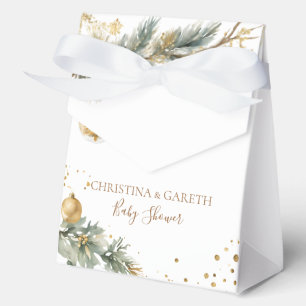 Christmas Boho Merry Little Baby Shower Favor Boxes