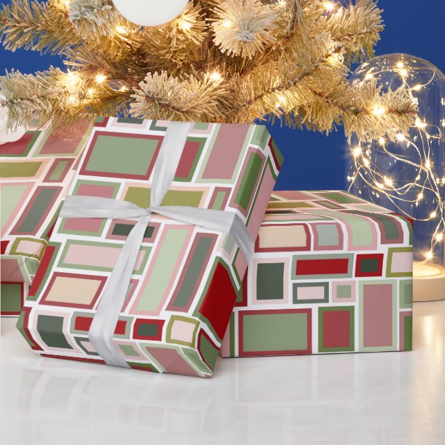 Christmas Boho Rectangles  Wrapping Paper (Holidays)