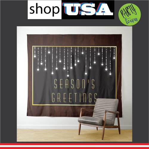 Christmas Bokeh Lights Fab Cool Fun Wood Tapestry 