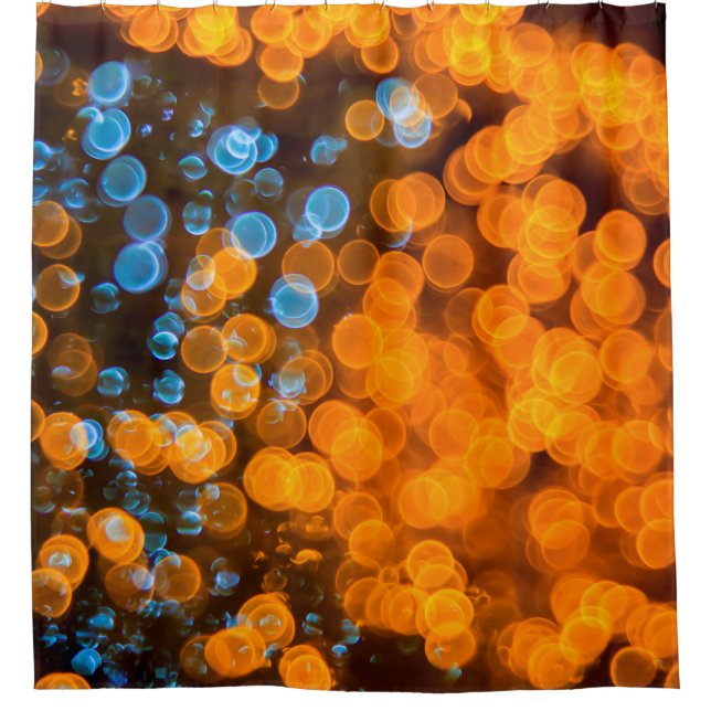 Christmas bokeh lights shower curtain (Front)