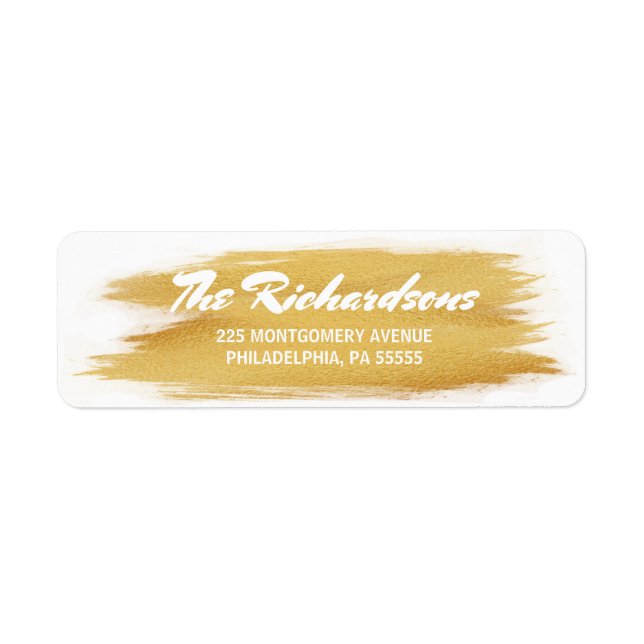 Christmas Bold Hand-Lettered Return Address Label (Front)