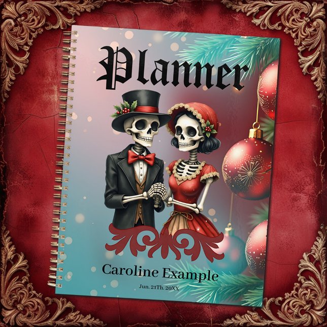 Christmas Bone Romance, A festive skeleton couple. Planner (Creator Uploaded)