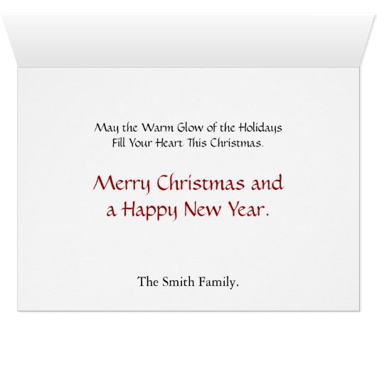 Christmas Bonnet - Vintage Card (Inside Horizontal (Bottom))