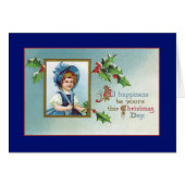 Christmas Bonnet - Vintage Card (Front Horizontal)