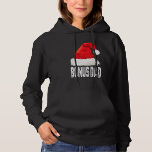 Christmas Bonus Dad Santa Hat Xmas Matching Family Hoodie