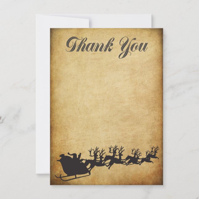 Christmas Bonus Holiday Thank You Card (Front)