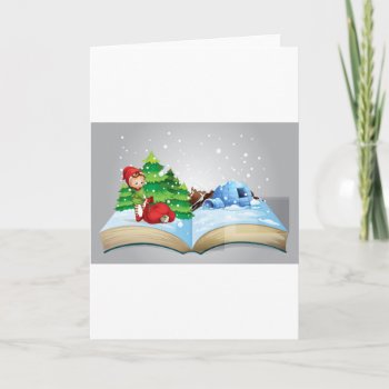 Christmas Book Holiday Card by GraphicsRF at Zazzle