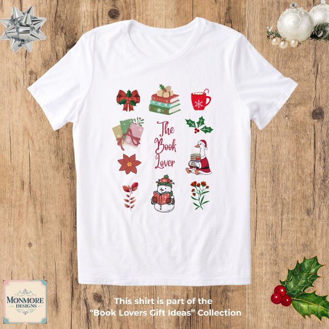 Christmas Book Lover T-Shirt Tri-Blend Shirt (Creator Uploaded)