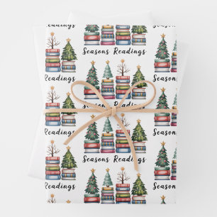 Christmas Book Lover Teacher Reading Season Xmas Wrapping Paper Sheets