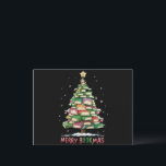 Christmas Book Lover Tree Librarian Merry Bookmas  Holiday Postcard<br><div class="desc">Christmas Book Lover Tree Librarian Merry Bookmas</div>