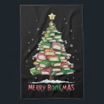 Christmas Book Lover Tree Librarian Merry Bookmas  Kitchen Towel<br><div class="desc">Christmas Book Lover Tree Librarian Merry Bookmas</div>