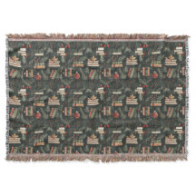 Christmas Book Lovers Throw 
