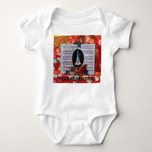 Christmas Book Music Box Baby Bodysuit