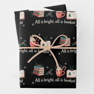 Christmas Books Book Lover Readers Holiday Teacher Wrapping Paper Sheets