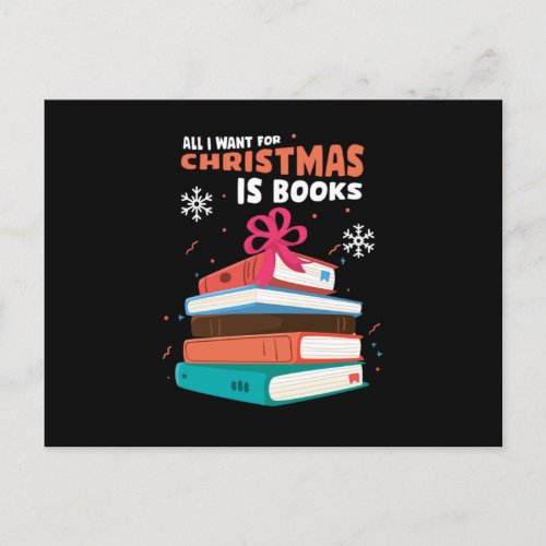 Christmas Books Bookworm Reading Xmas New Year Gif Postcard