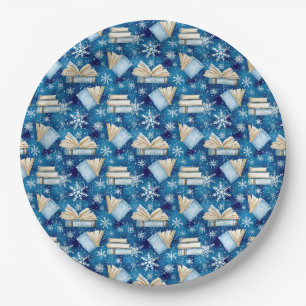 Christmas Books Paper Plates