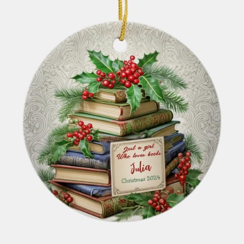 Christmas Books Personalized Ornaments