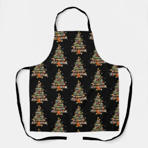 Christmas Books Tree Book Lover Teachers Bookworm  Apron