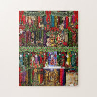 Christmas Bookshelf Jigsaw Puzzel Jigsaw Puzzle