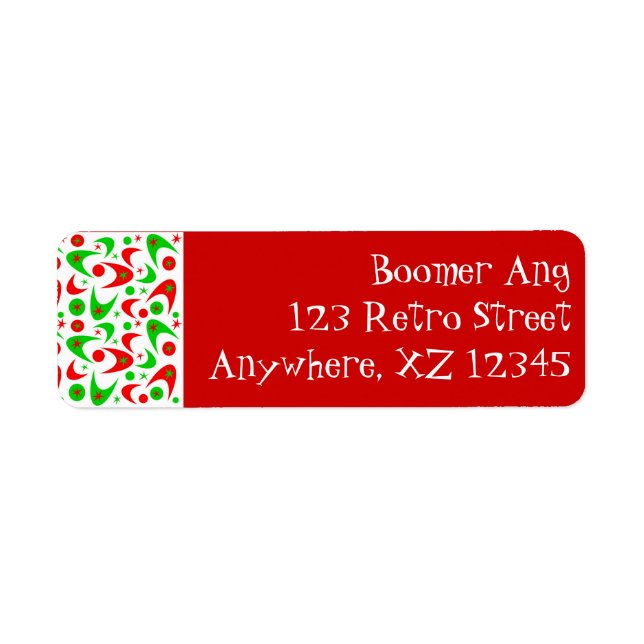 Christmas Boomerangs Label (Front)