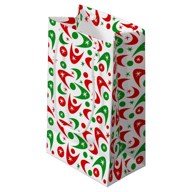 Christmas Boomerangs Small Gift Bag (Front Angled)