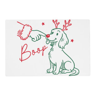 Christmas Boop Dachshund Dog Placemat