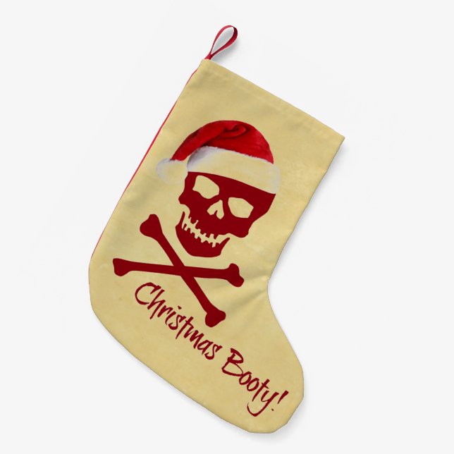 Christmas Booty! Small Christmas Stocking (Front (Hanging))