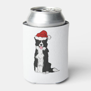 Christmas Border Collie  1 Can Cooler