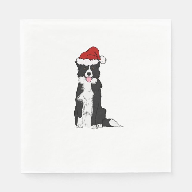 Christmas Border Collie  1 Napkins (Front)