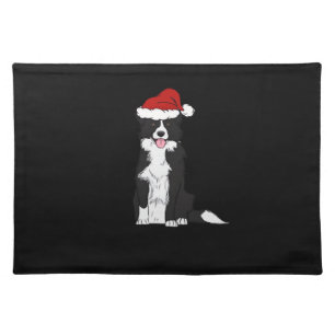 Christmas Border Collie Classic T-Shirt Cloth Placemat