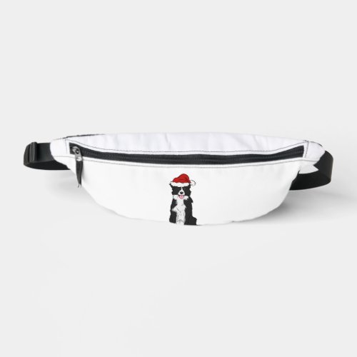 Christmas Border Collie   Fanny Pack